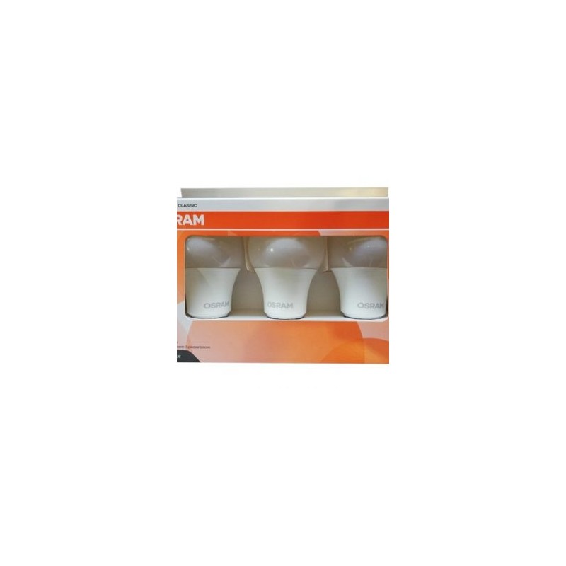 LAMPARA LED CLASIC 8.5W LUZ FRIA OSRAM 3 PIEZAS