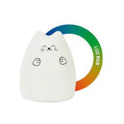 LAMPARA LED INFANTIL GATO BLANCO RGB 51468 PHILCO