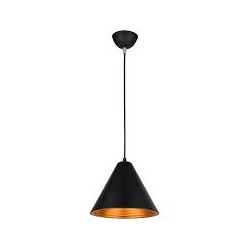 LUMINARIA COLGANTE CONICO NEGRO – DORADO 51779 PHILCO